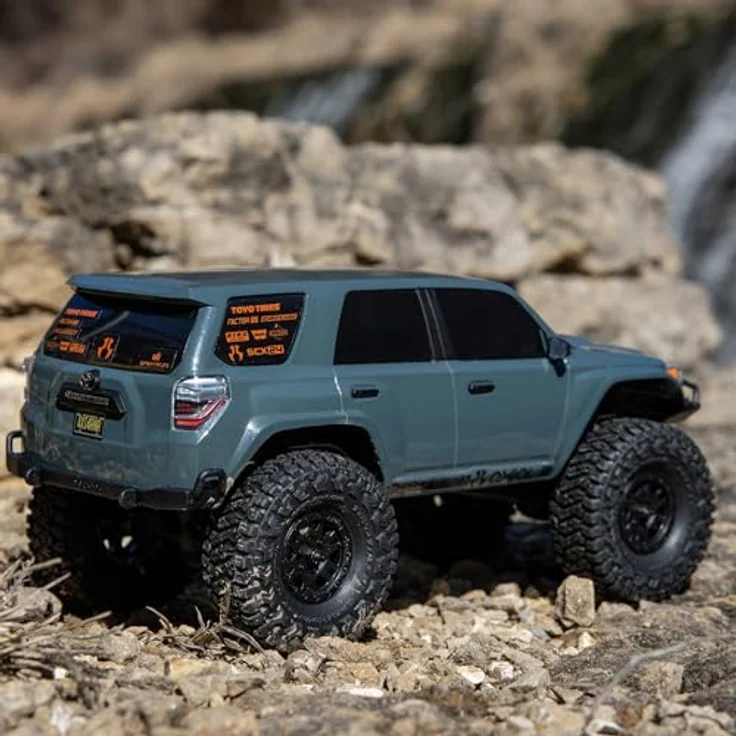 Axial SCX24 Toyota 4Runner 1/24 4WD RTR, offizieller Micro-Crawler mit Spektrum SLT2, 350 mAh LiPo Akku & USB-Ladegerät, Grau – Bild 3