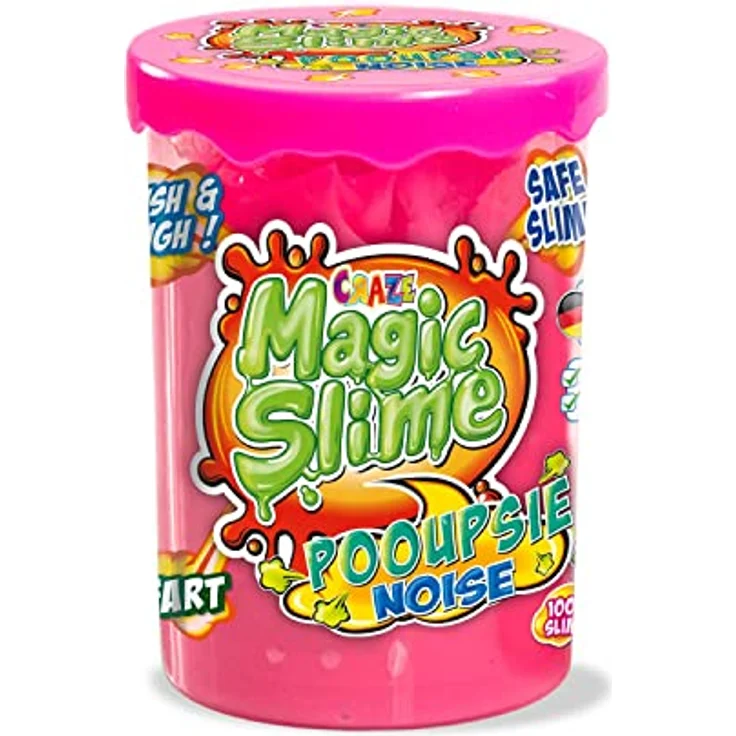 CRAZE Magic Slime POOUPSIE Noise 3X Set, dickflüssiger Pups Schleim, 3x 100g, Farbenmix, sicher und geruchsneutral – Bild 2