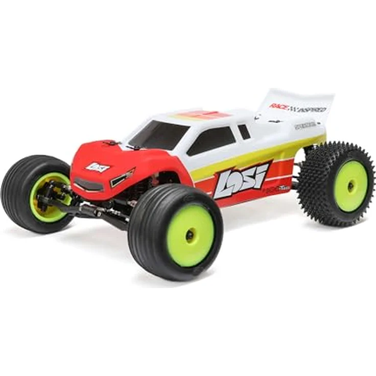 LOSI 1/18 Mini-T 2.0 V2 2WD Stadium Truck Brushless RTR, Red - Ready-to-Run RC Car with Spektrum Brushless System and Smart G2 LiPo Battery – Bild 1