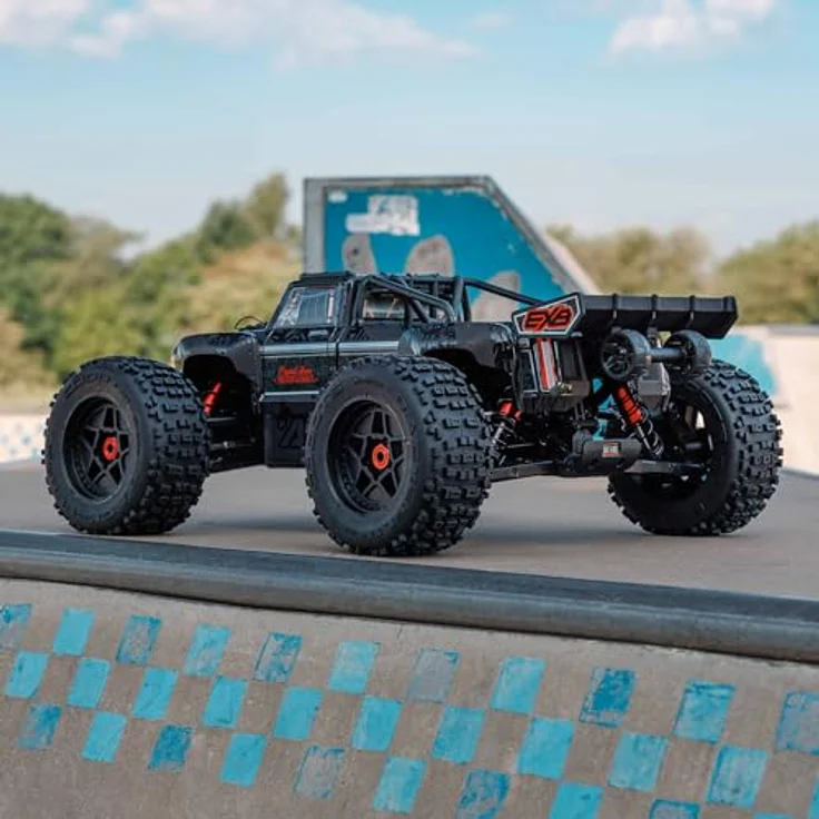 Arrma RC Monstertruck 1:5 Outcast 4X4 8S BLX Brushless RTR, Blaue Monstertruck-Karosserie – Bild 7