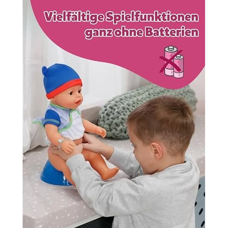 Baby Born Babypuppe Jonas, 43 cm (Set, 11-tlg), mit 10 lebensechten Funktionen, inkl. magischem Teller und Zubehör – Bild 8