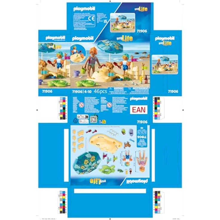 Playmobil® 71906 - Familienspaß am Strand, inklusive Figuren und Zubehör für kreatives Spielen – Bild 8