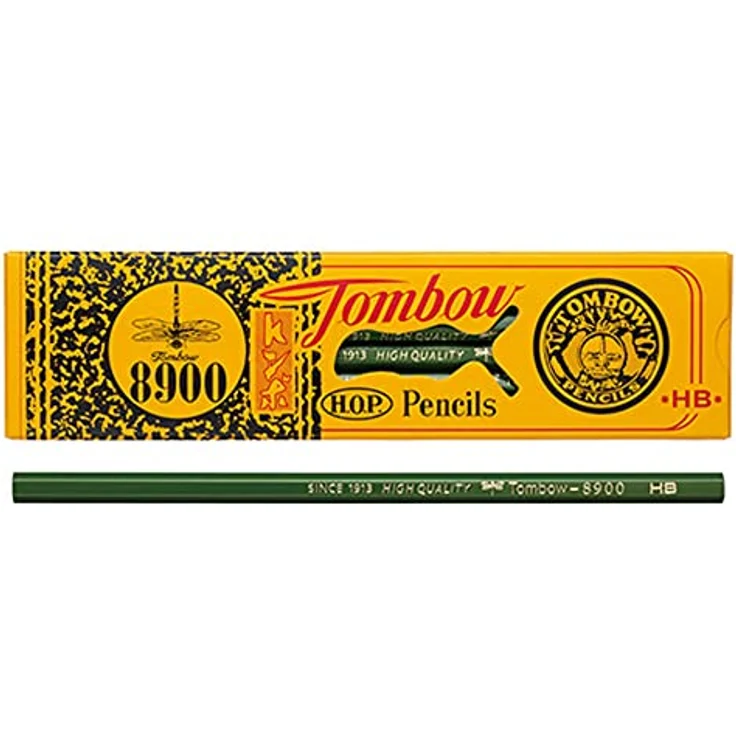 Tombow 8900 Bleistift HB grün, 12 Stück, traditioneller japanischer Bleistift für Schreiben und Zeichnen – Bild 3