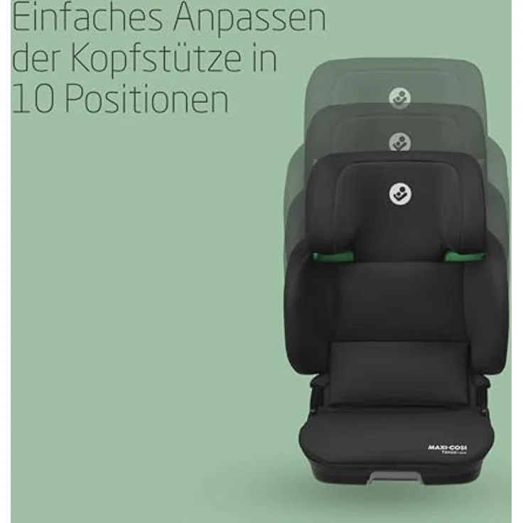 Maxi-Cosi Tanza i-Size, Kindersitz mit G-CELL-Schutz, 10 Kopfstützenpositionen, faltbar, gepolstert, für Kinder 100-150 cm – Bild 5