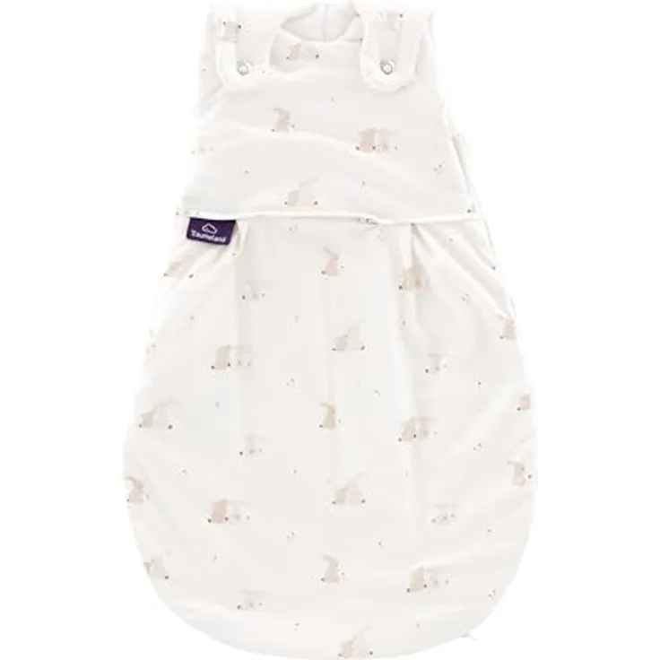 Träumeland LIEBMICH Babyschlafsack Hophop Bunny beige | atmungsaktiv | mitwachsend | 2.5 TOG | Öko-Tex 100 zertifiziert