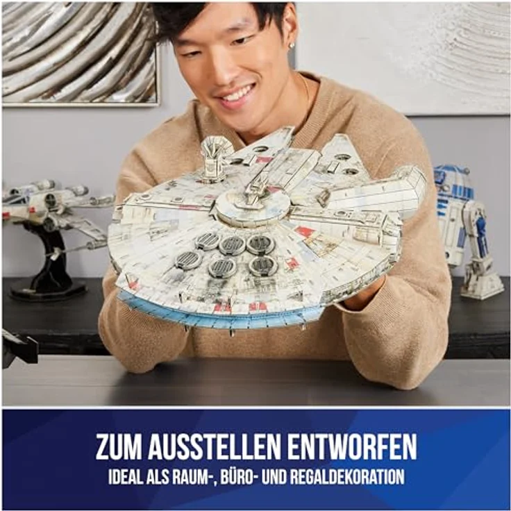 Spin Master 3D-Puzzle 4D Build - Star Wars Millennium Falcon Raumschiff, mit 223 Puzzleteilen – Bild 4