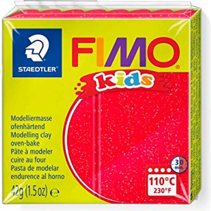 Modelliermasse Fimo glitter rot STAEDTLER 8030212 Kids 42g