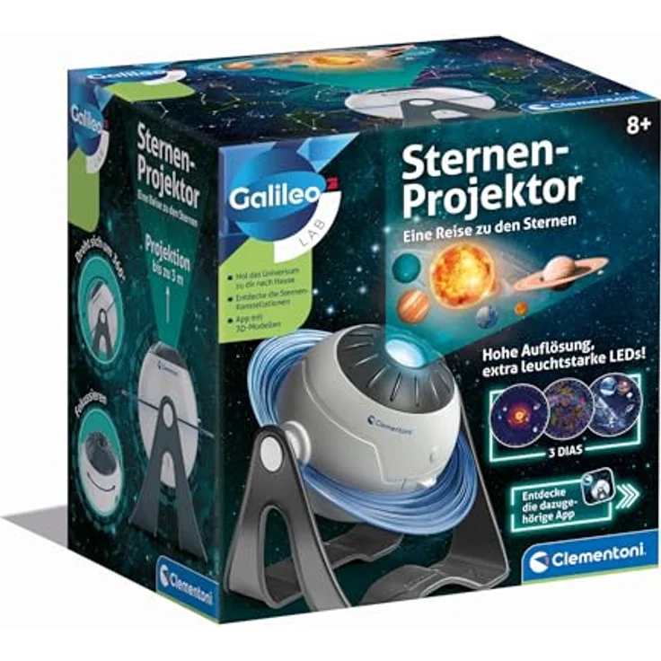 Clementoni Galileo Lab Sternen-Projektor - Interaktive Himmelsbeobachtung & innovative App-Funktionen - Planetarium Spielzeug für Kinder ab 8 Jahren, 59372 – Bild 1
