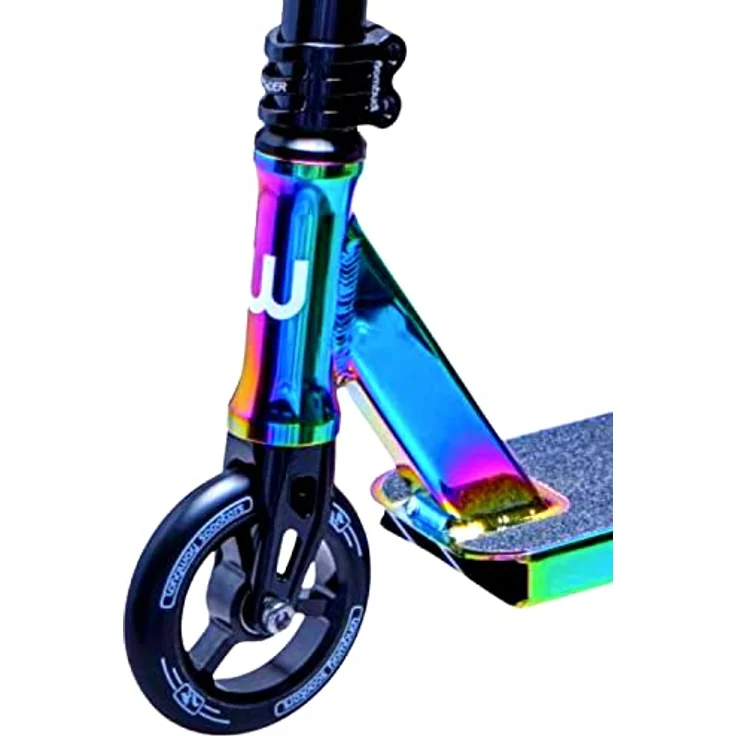 Fantic26 Longway Metro Stunt-Scooter Park Trick Tret Roller + F26 Sticker (2K19 H=79cm Schwarz/Rainbow) – Bild 5