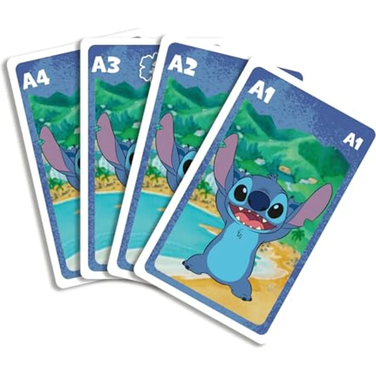 Cartamundi Bicycle - Disney Stitch - FSC Quartett, Kartenspiel für Kinder ab 3 Jahren, mit verschluckbaren Kleinteilen – Bild 7
