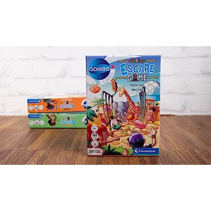 Clementoni Galileo Escape Game Junior - Flucht aus dem Zoo, Brettspiel für Kinder ab 6 Jahren - Gesellschaftsspiel & Familienspiel, 11.2 x 15.6 x 3.2 - Preisvergleich – Bild 5