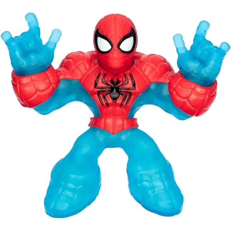 Heroes of Goo Jit Zu Spiderman Glow Surge, 11 cm leuchtende und dehnbare Sammelfigur mit einzigartiger Füllung und scrunchy Gefühl