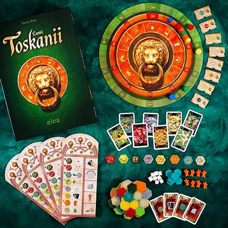 Ravensburger Spielverlag Alea - Gra strategiczna Zamki Toskanii 275281, Brettspiel für 2-4 Spieler, strategisches Spiel im 15. Jahrhundert mit 170 Spielsteinen und 150 Karten, ab 10 Jahren – Bild 5