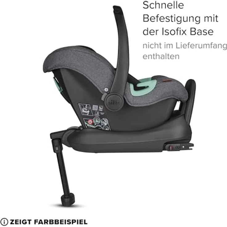 ABC Design Babyschale Tulip, i-Size Autokindersitz, ab Geburt bis 13 kg, Pure Edition Nature - Petrol – Bild 7