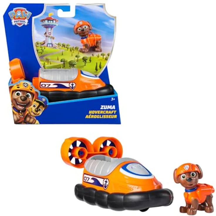 Spin Master PAW Patrol Spielzeug-Auto Zuma, Luftkissenboot aus recyceltem Material mit enthaltenem 7 cm Figur – Bild 2