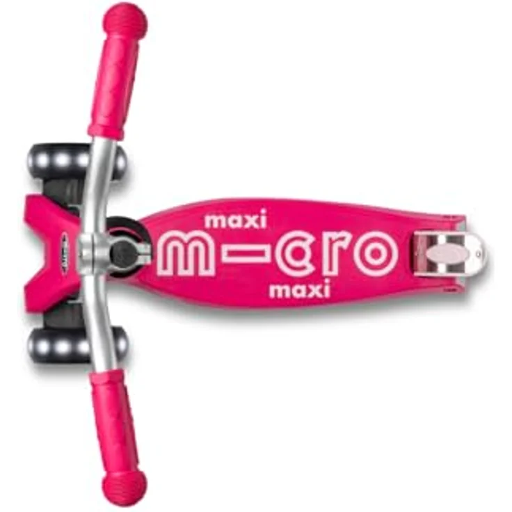 Micro maxi micro deluxe pro LED, Kickboard mit breiten LED-Vorderrädern, rutschfestem Trittbrett und höhenverstellbarem Chopper-Lenker – Bild 4