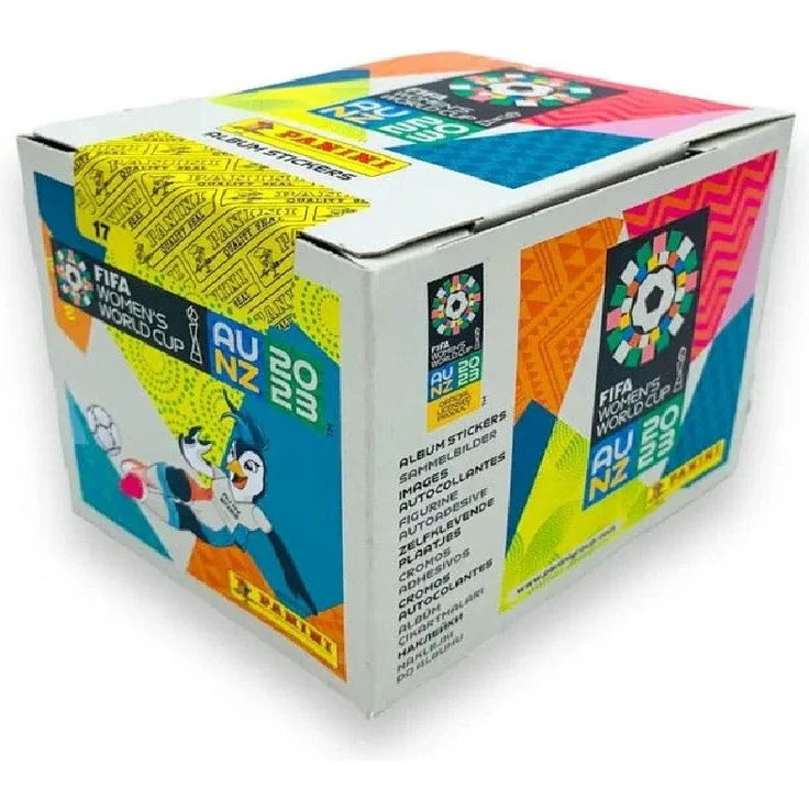 Panini Sticker FIFA Frauen WM 2023 Sticker Box (50 Tüten), (250-tlg) - Offizielle Stickerkollektion mit 580 Stickern, inkl. 68 Spezialstickern - Panini