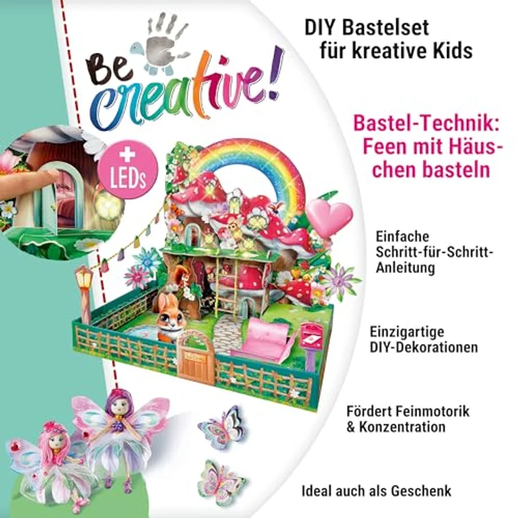 Ravensburger BeCreative Bastelset Feenwelt, DIY Bastelset mit LED Lichterkette für Kinder ab 6 Jahren, Made in Europe – Bild 3