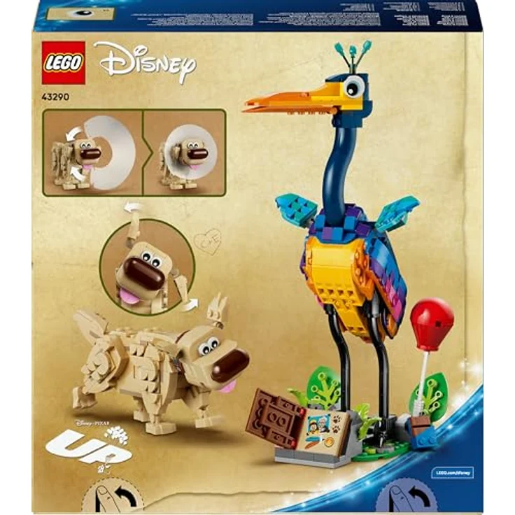 LEGO Disney and Pixar Kevin und Dug, Spielzeugset mit Golden Retriever und exotischem Vogel, DIY Deko für Kinderzimmer, 43290, für Mädchen ab 9 Jahren – Bild 5