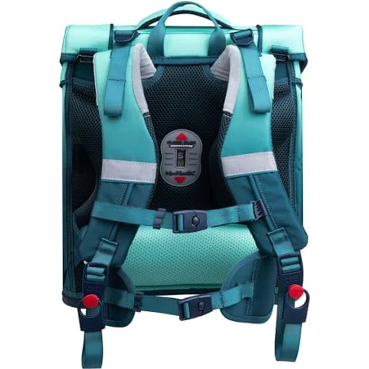 McNeill Schulranzen Perfecto (5-tlg), Polyester, ergonomische Rückenpolsterung, 22 l Volumen, blau – Bild 5