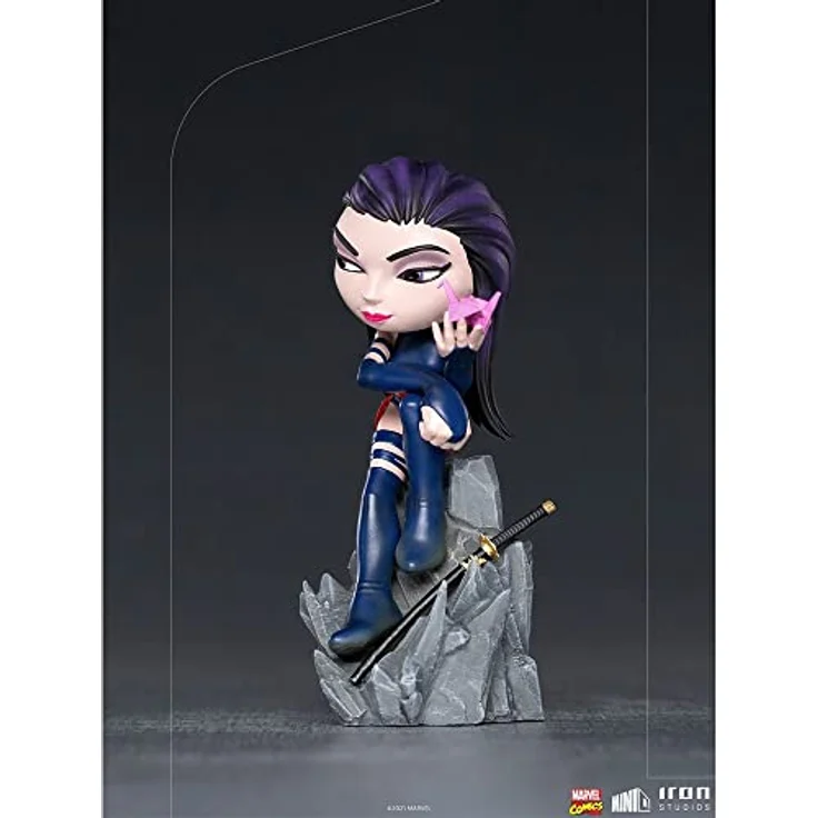 Iron Studios X-Men - Psylocke Figure, MiniCo Version, PVC, handbemalt, inklusive Basis-Display – Bild 6