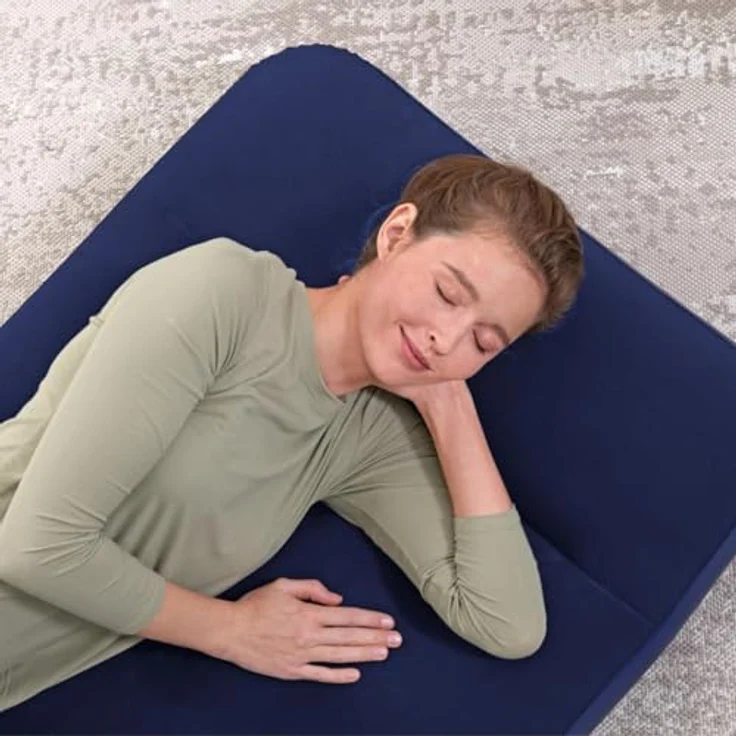 BESTWAY Luftmatratze Bestway 67223 Luftbett 185 x 76 x 28 cm mit integrierter Fußpumpe, Königs-Blau – Bild 5