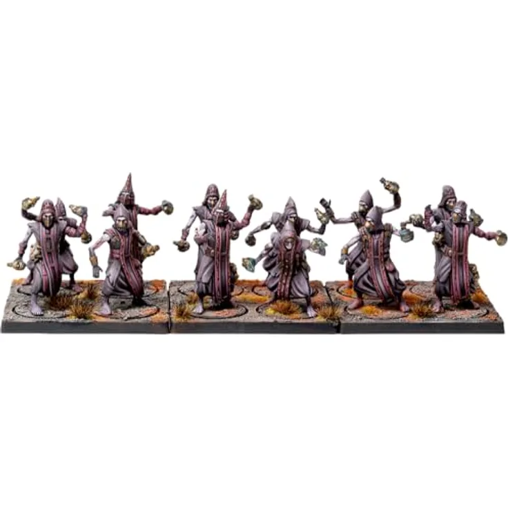 Para Bellum Wargames Conquest: Old Dominion: Cultists, Dual Kit mit 12 unbemalten Miniaturen und 3 Ständern