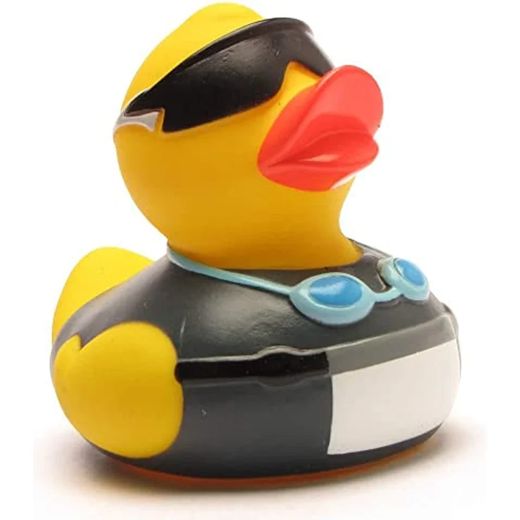 Duckshop Badeente - personalisierbar, Iron Man Design, max. 10 Zeichen Wunschtext, 8 cm Vinyl – Bild 3