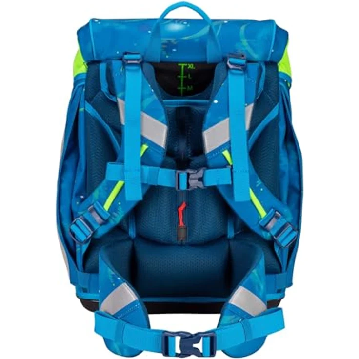 SCOUT Alpha Set 4-teilig Schulranzen, reflektierende Elemente, Deep Sea – Bild 4