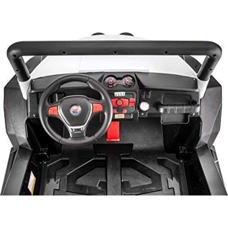 Beneo Kinder-Elektroauto RSX, blau - 2x12V, 4 X MOTOR, 2,4 GHz Fernbedienung, Zwei Kunstledersitze, Weiche EVA Räder, FM Radio, Bluetooth – Bild 8