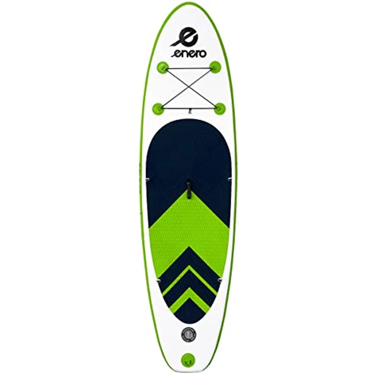 Enero Aufblasbares SUP Board, leichtes Stand Up Paddle Board mit Rucksack, Pumpe, Aluminiumpaddel, max. Belastung 80kg, 275 x 76 x 10 cm, Grün – Bild 2