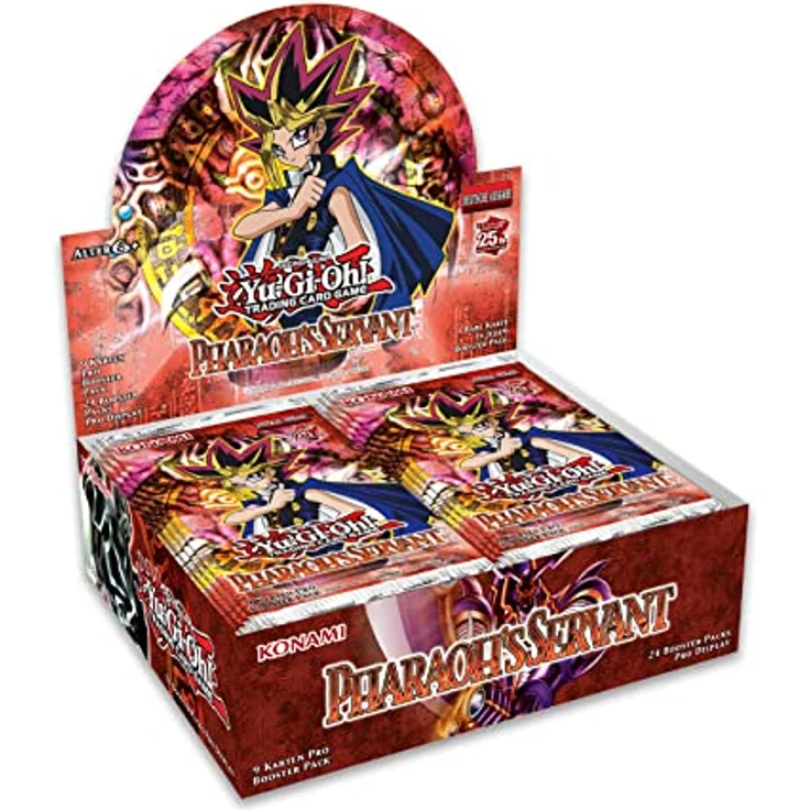 Yu-Gi-Oh! TRADING CARD GAME Pharaohs Servant Display-Deutsche Ausgabe, 25th Anniversary Edition, Sammelkarten Booster-Set mit 105 Karten – Bild 1