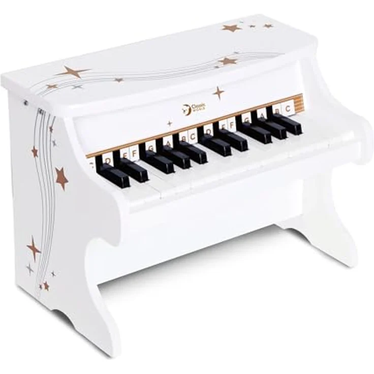 Classic World Fantasy Piano 1, Holzklavier mit 25 Tasten und 2 vollen Oktaven, ungiftige Farben, geeignet für Kinder ab 3 Jahren – Bild 1