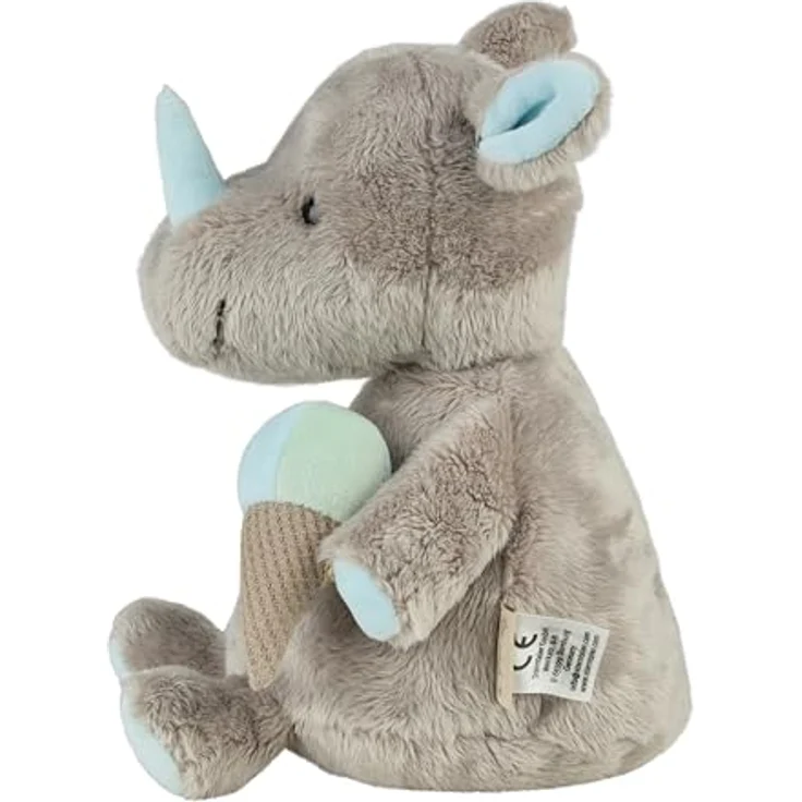 Sterntaler Kuscheltier M Noah, weiches Stofftier mit Polyesterwatte und Granulat, EIS in der Hand, 17 × 14 × 14 cm – grau – Bild 4