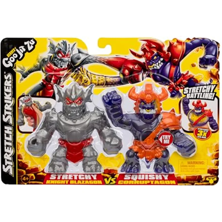 Moose Heroes of Goo Jit Zu Stretch Striker Versus-Pack, dehnbare Actionfiguren Ritter Blazagon und Corruptagon, 2 exklusive Charaktere – Bild 2