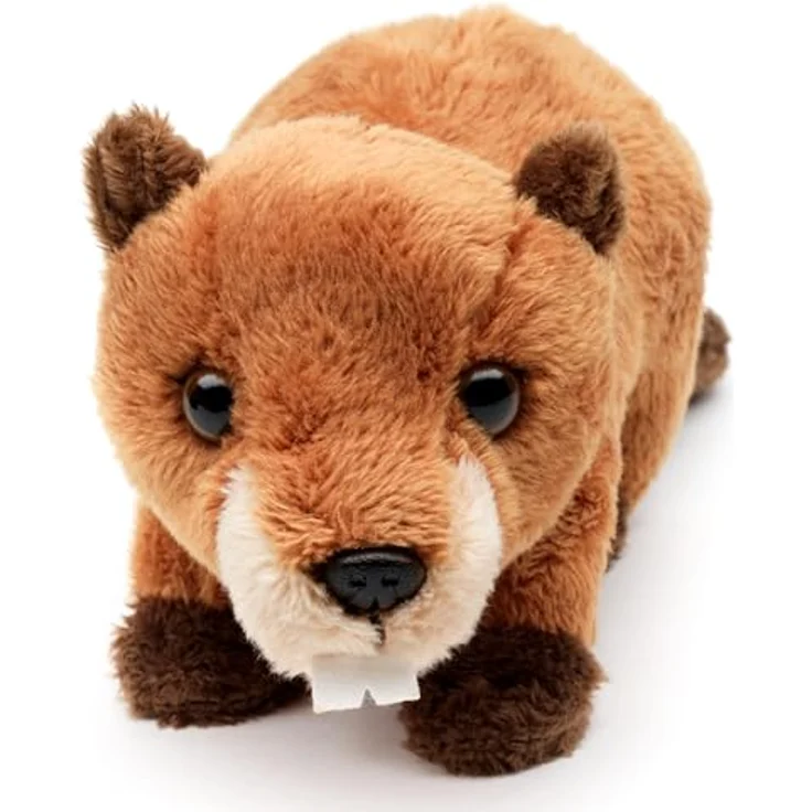 Uni-Toys Biber Plushie, 20 cm Kuscheltier mit recyceltem Füllmaterial, naturgetreues Design, hochwertiger Polyester-Faser – Bild 2