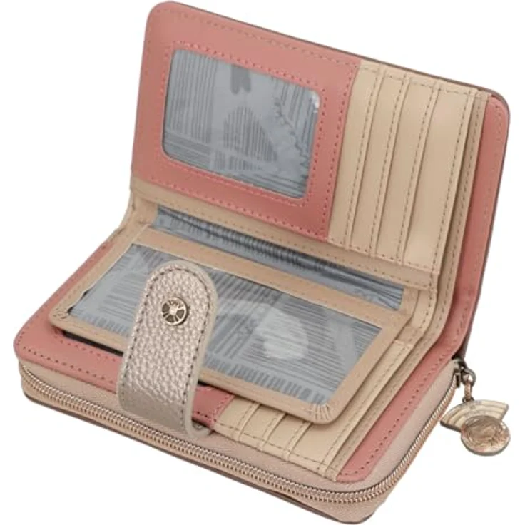 Anekke Geldbörse Hollywood Stars RFID Wallet M - Multicolor (altrosa / rosa / weiß / mauve), 2-tlg Set mit RFID-Blocker Schutz – Bild 2