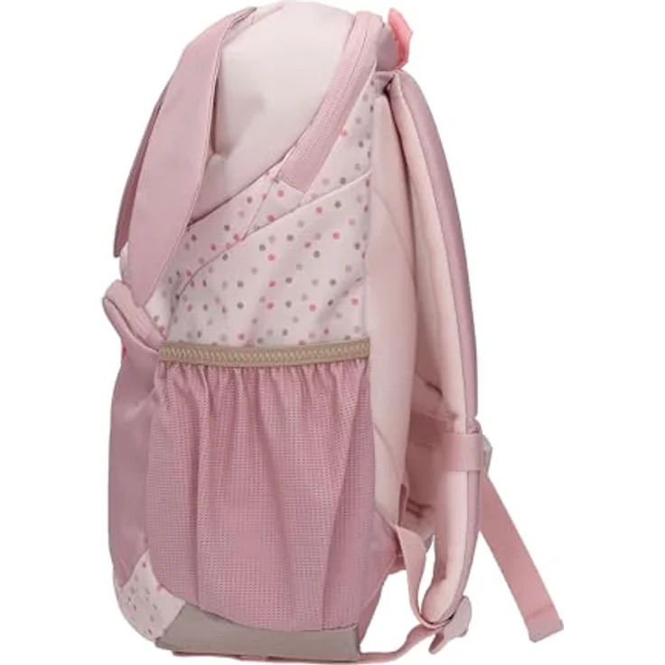 Depesche 13991 Princess Mimi, Ergonomischer Rucksack in Rosa mit Hasen-Gesicht, applizierten Schlappohren und Pünktchen-Muster, verstellbare Schulterträger, 35 x 24 x 11 cm – Bild 4