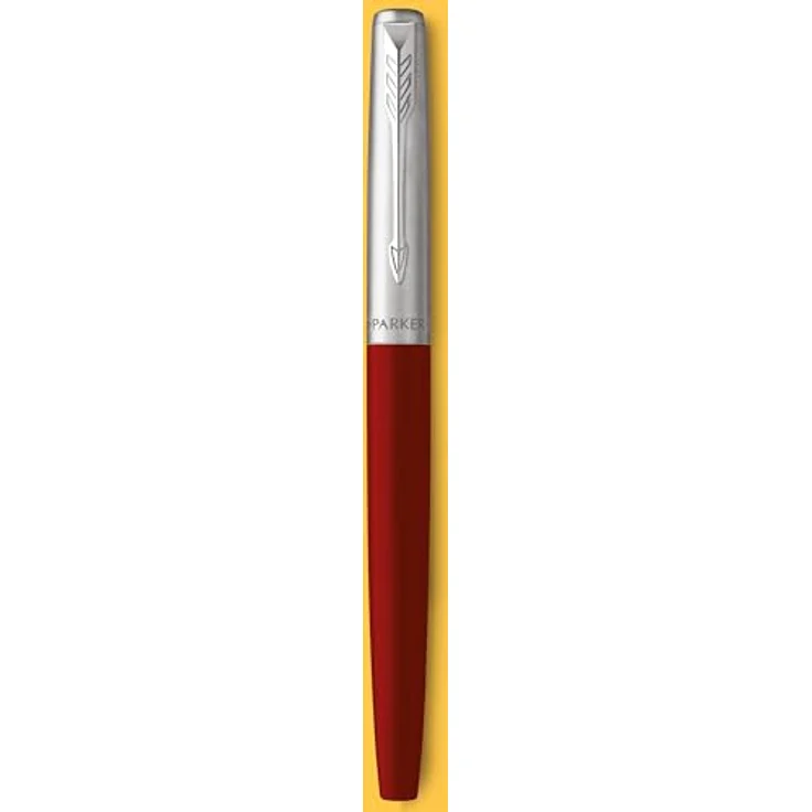 Parker Jotter Originals C.C., Füllhalter mit Edelstahlzierteilen, rot, M Linienbreite, blaue Tinte – Bild 2