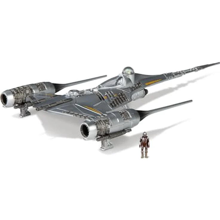 Jazwares Star Wars N1 Fahrzeug-Set mit Mando Figur, 13 cm hoch, offiziell lizenziert – Bild 1