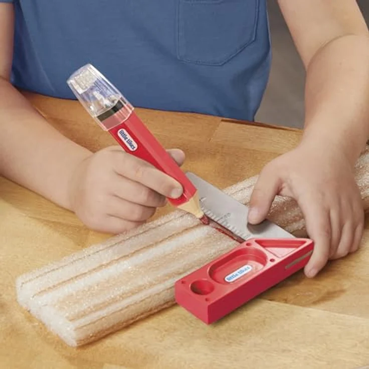 Little Tikes® Kinder-Werkzeug-Set Creative Construction, Mess- und Schneideset mit realistischen Werkzeugen und Schaumstoff "Holz" – Bild 5