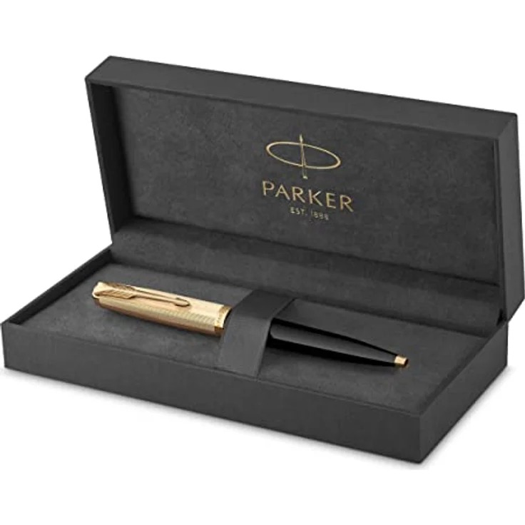 Parker 51 G.C. M, Kugelschreiber mit verdeckter Feder und Gold-Finish, schwarz/gold – Bild 5
