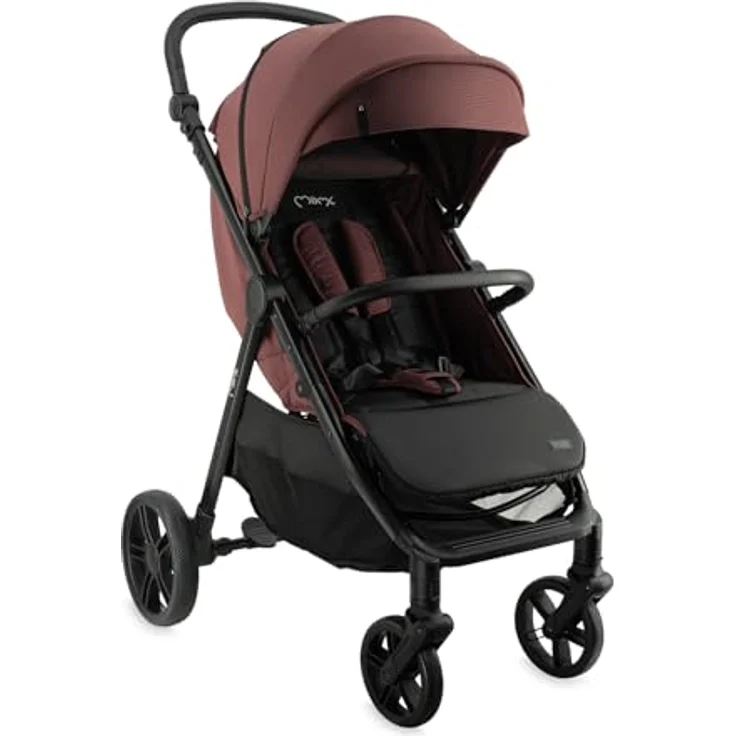 MoMi CLARA Kinder-Buggy in Burgund, verstellbar für Kinder bis 22 kg, mit umfangreichem Zubehörset – Bild 1