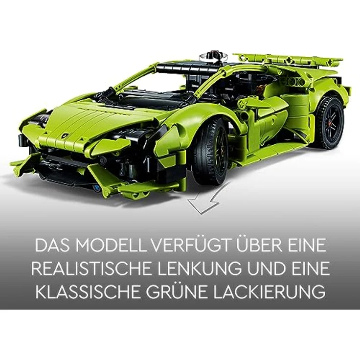 LEGO Technic Lamborghini Huracán Tecnica Spielzeugauto-Modellbausatz, Rennwagen-Bauset für Kinder, Jungen, Mädchen und Motorsport-Fans, Auto-Geschenk zum Sammeln 42161 – Bild 4