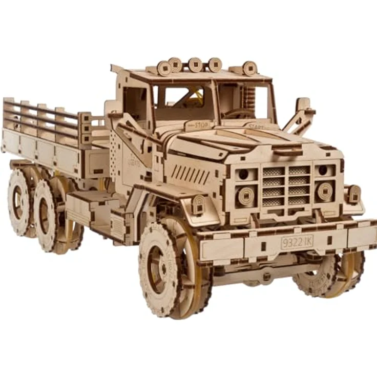 UGEARS Cargo Truck 3D Holzpuzzle, 550 Teile, mechanisches Modell mit Federantrieb für Erwachsene – Bild 1
