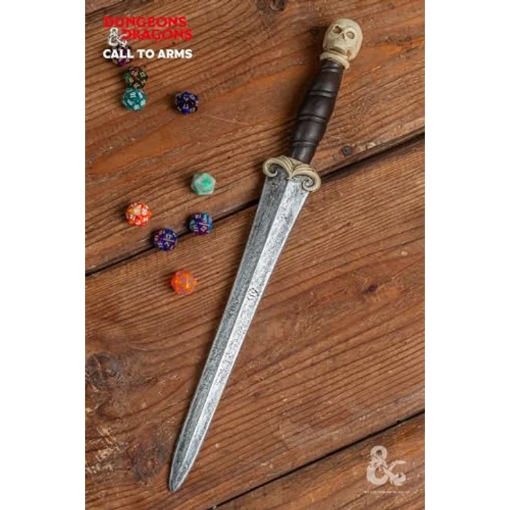 Burgschneider Dungeons & Dragons Schaumstoff-Dolch Rogue, 45 cm mit Totenkopfgriff und texturierter Klinge, für LARP und Cosplay – Bild 6