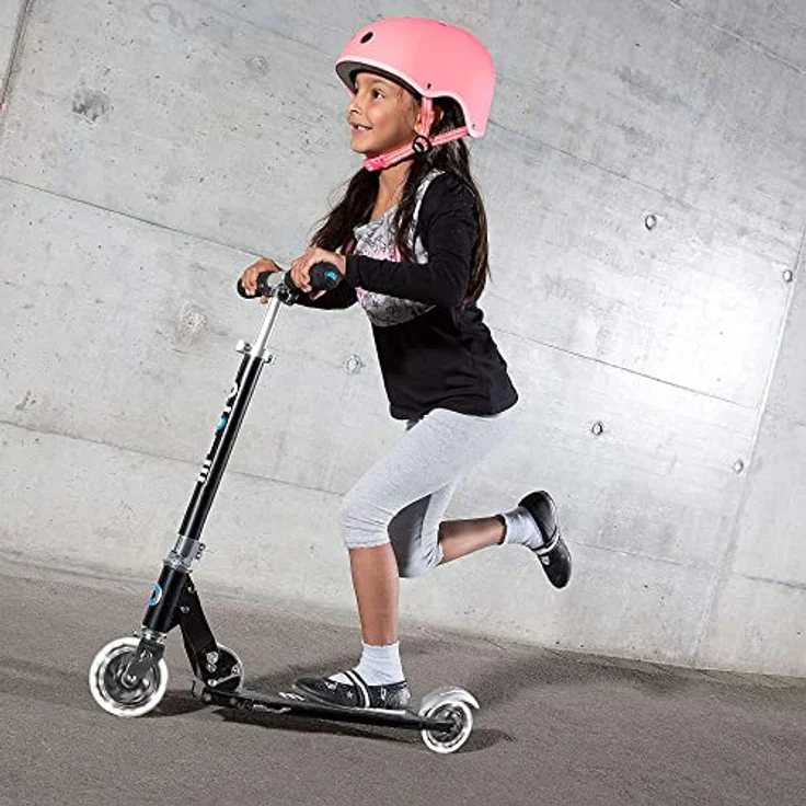 Micro micro Roller | Scooter für Kinder sprite LED black | Grip Version – Bild 2