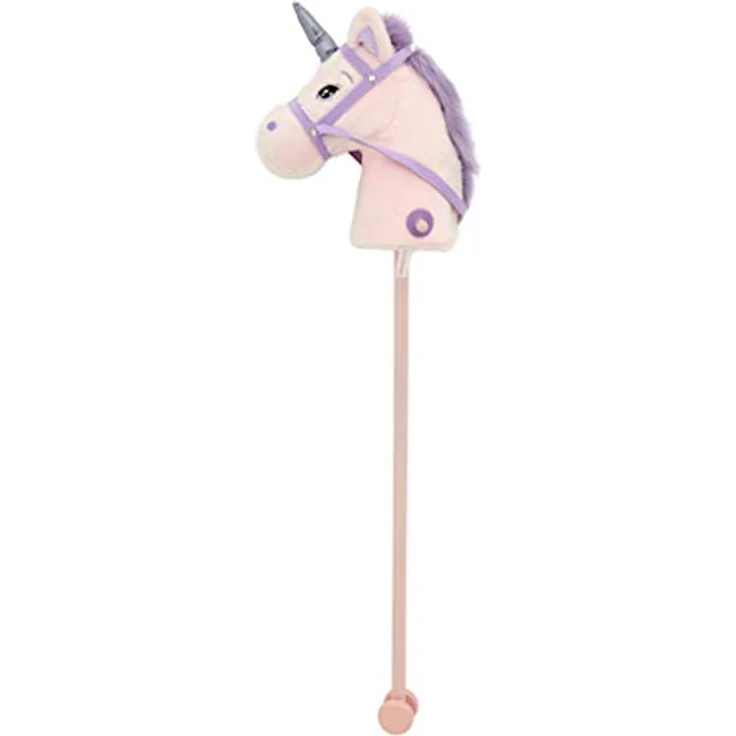 Sweety Toys 10547 Einhorn Steckenpferd Pink Rosa mit Funktion Gewieher und Galoppgeräusch – Bild 2