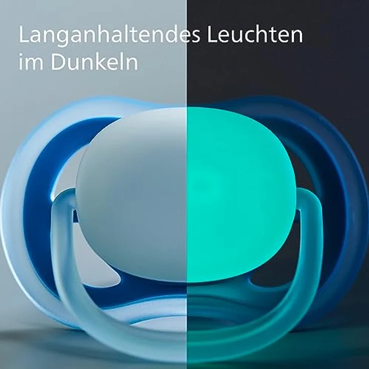 Philips Avent ultra air Nighttime Schnuller – 2er Pack, BPA-freier, atmungsaktiver, im Dunkeln leuchtender Schnuller für Babys von 6-18 Monaten, inklusive Transport- und Sterilisationsbox, Sternschnuppe/ Dreams (Modell SCF376/14) – Bild 3