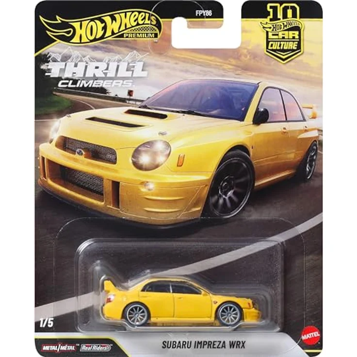 Mattel® Hot Wheels Premium Car Culture Subaru Impreza WRX, Die-Cast Auto im Maßstab 1:64 mit Real Riders-Reifen, ab 3 Jahre – Bild 6